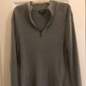 Express ribbed quarter zip sweater